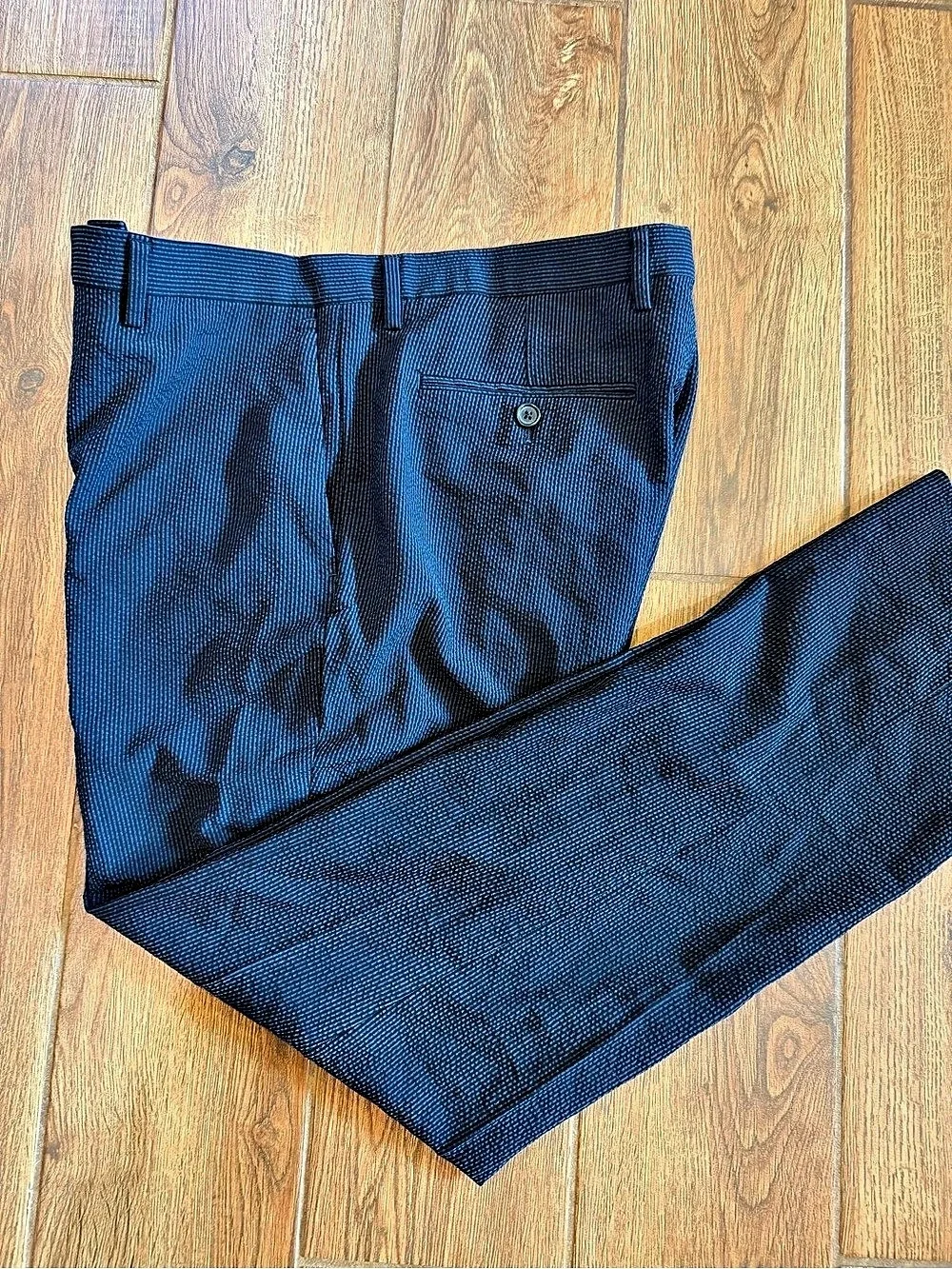 Banana Republic Napoli Men's Wool/silk seersucker Dress Pants Waist 34x32